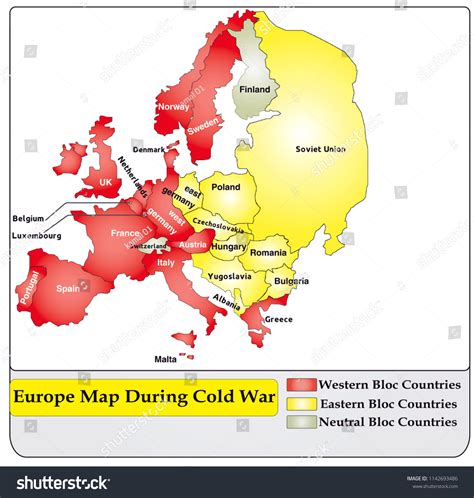 Map Europe During Cold War: เวกเตอร์สต็อก (ปลอดค่าลิขสิทธิ์) 1142693486 ...