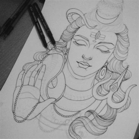 Pencil Sketch Of God Shiva - pencildrawing2019