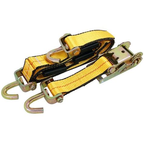 Car Hauler Strap And Ratchet With Swivel J Hooks | All Tools Direct