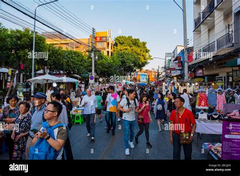 Sunday night market, old town, Chiang Mai, Thailand Stock Photo - Alamy