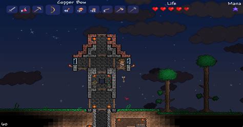 My compact Archer Tower design : Terraria