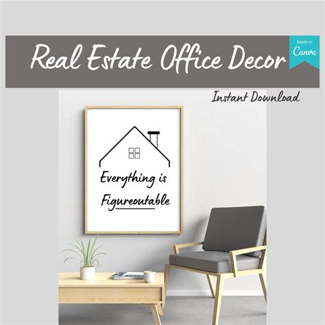 Real Estate Home Office Decor Real Estate Agent Wall Art - Etsy