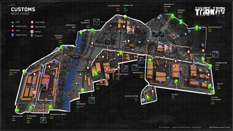 Tarkov customs map exits