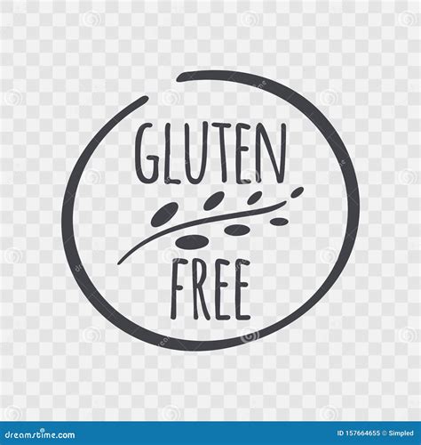 Gluten Free Label. Food Icon. Vector Sign Isolated On Transparent ...