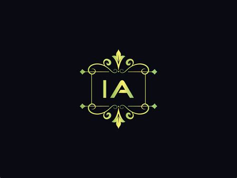 Abstract Ia Logo Icon, Minimal Ia Luxury Logo Letter Vector 17392737 ...