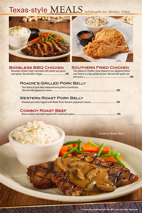 Texas Roadhouse Menu | ClickTheCity Food & Drink