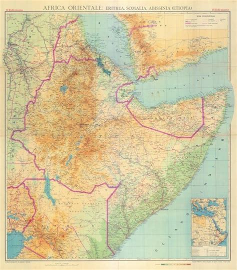 Map of Italian East Africa (Africa Orientale Italiana), 1936 | Map ...