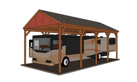 20x40 RV Carport - Free DIY Plans | MyOutdoorPlans | Free Woodworking ...