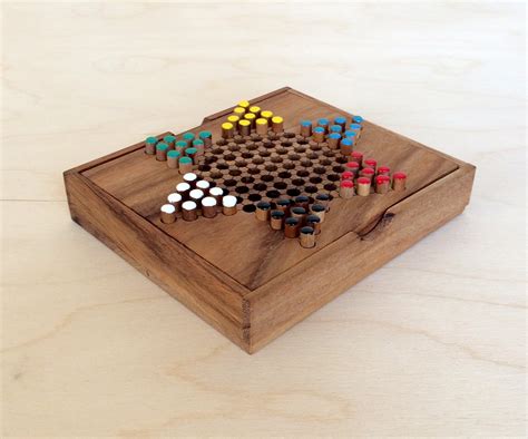 Chinese Checkers Handmade Strategy Game Wood Board Family | Etsy