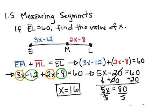 Segment Addition Postulate ⋆ GeometryCoach.com - Worksheets Library