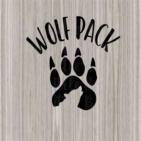 Wolf Paw Print SVG, DXF, Wolf Paw Silhouette Clipart, Paw Cutting ...