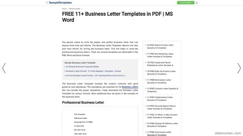 Free Microsoft Word Business Letter Template - Infoupdate.org