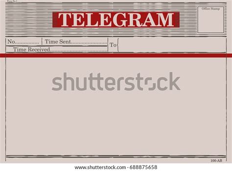 Blank Telegram Form Flat Vector Stock Vector (Royalty Free) 688875658