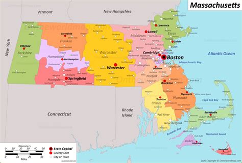 Massachusetts State Maps | USA | Maps of Massachusetts (MA)