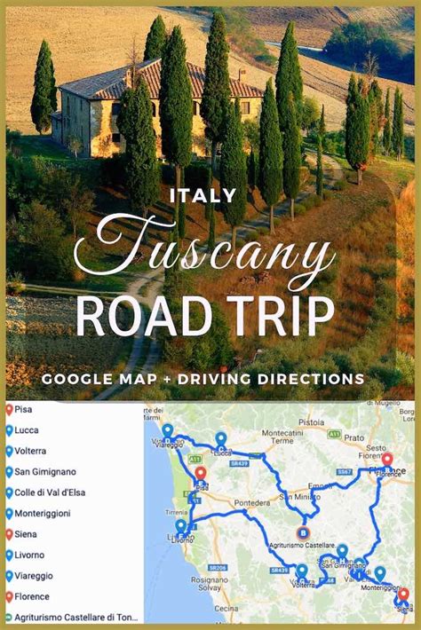 Map Of Tuscany Italy With Towns