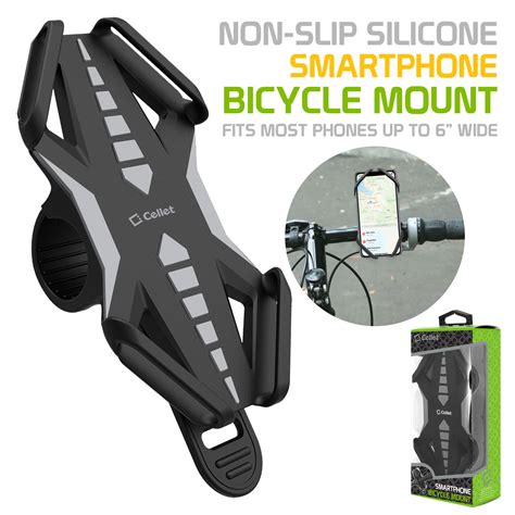 Bike Phone Mount, Universal Bicycle Holder Mount for Apple iPhone X, 8 ...