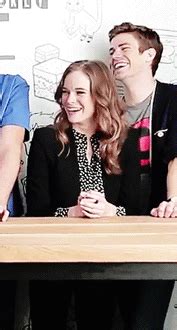 Danielle Panabaker and Grant Gustin - Just being their happy adorable ...