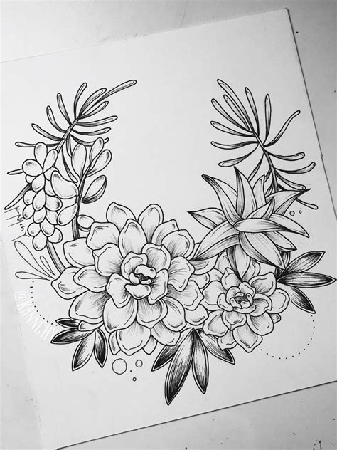 Pin by Angela Carter on Hand Lettering | Succulent tattoo, Flower ...