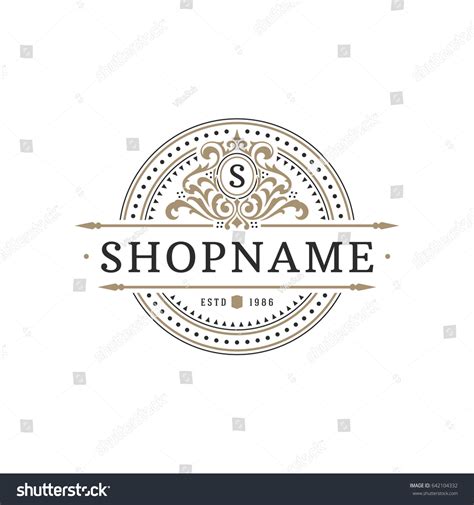 Luxury Monogram Logo Template Vector Object Stock Vector (Royalty Free ...