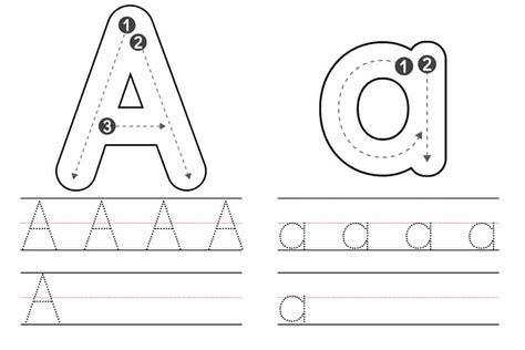 Printable Worksheets For Tracing Letters & Numbers