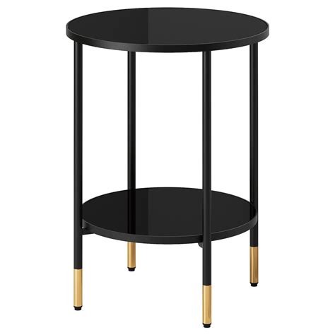 ÄSPERÖD Side table - black/glass black - IKEA | サイドテーブル, インテリア 家具, ガラスパネル