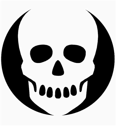 Printable Skull Pumpkin Stencil