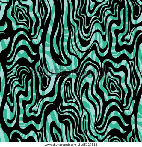 Abstract Green Wave Pattern Decorative Seamless Stock Vector (Royalty ...