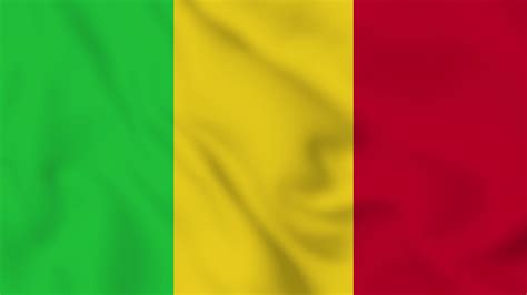 Republic of Mali realistic waving flag. smooth seamless loop 4k video ...