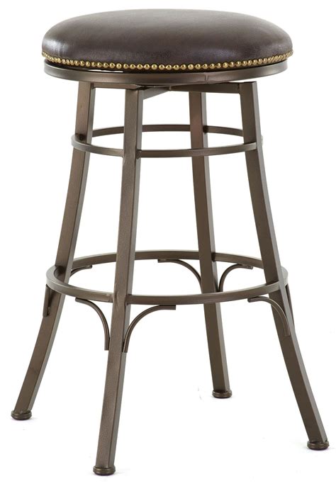 Bali Bonded Leather Backless Swivel Bar Stool from Steve Silver ...