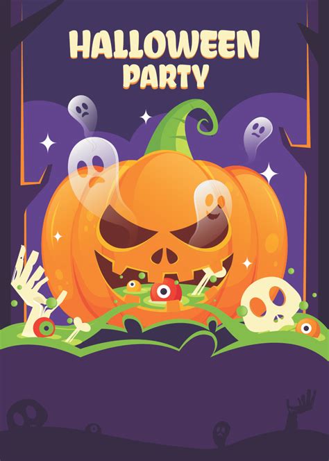 Halloween Birthday Party Invitation Templates - 15 Free PDF Printables ...