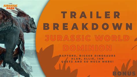 PODCAST: Jurassic World Dominion Trailer BREAKDOWN! — The Jurassic Park ...