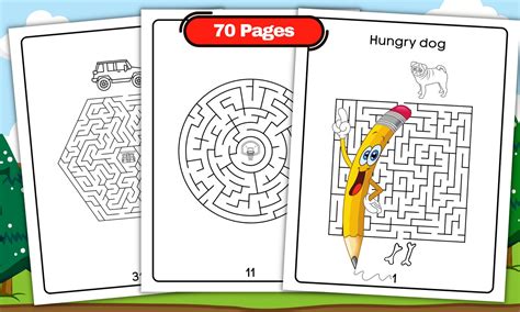 Maze Puzzle Book 70 Printable Maze Pages Challenging and Fun Suitable ...