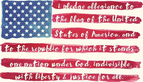 Pledge of Allegiance American Flag Painting by Mindy Sommers - Fine Art ...