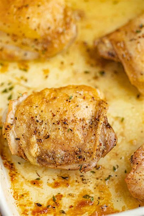 Baked Chicken Thighs (Perfectly CRISPY skin) - Dinner, then Dessert