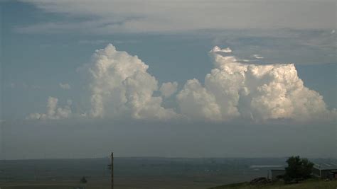 Dry Line Convection. High Base Thunderstorms Developed On High Plains ...