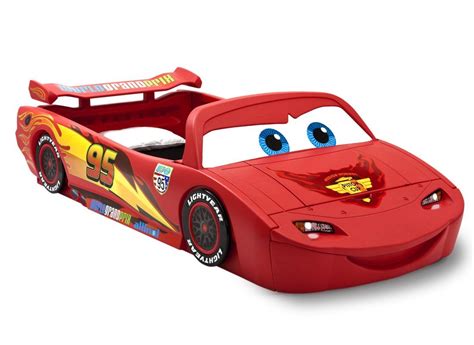 Disney/Pixar Cars Lightning Mcqueen Car Toddler Bed | Toddler car bed ...