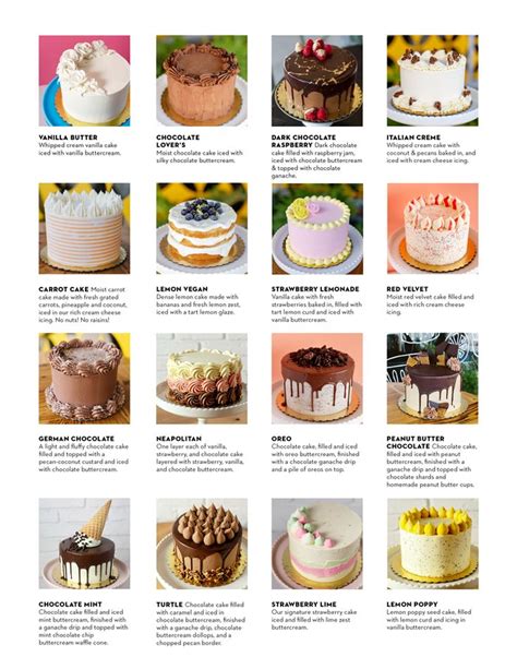 Cake Flavors | 2Tarts Bakery | Types of cake flavors, Cake flavors list ...