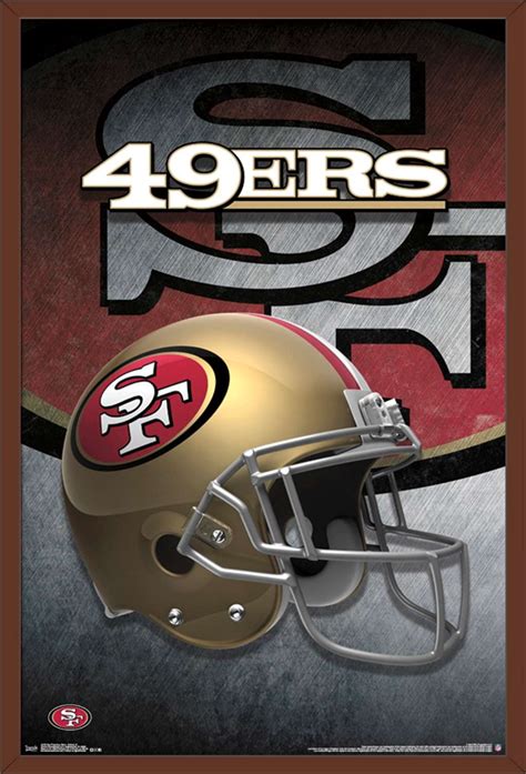 NFL San Francisco 49ers - Helmet 15 Wall Poster, 22.375" x 34", Framed ...