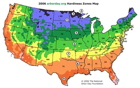 Plant Zone Map with Planting Times