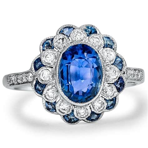 Kate antique sapphire engagement ring