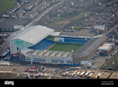 Aerial photograph of Leeds United Elland Road Stadium Stock Photo - Alamy