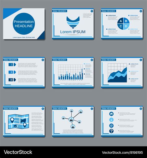 Professional business presentation template Vector Image