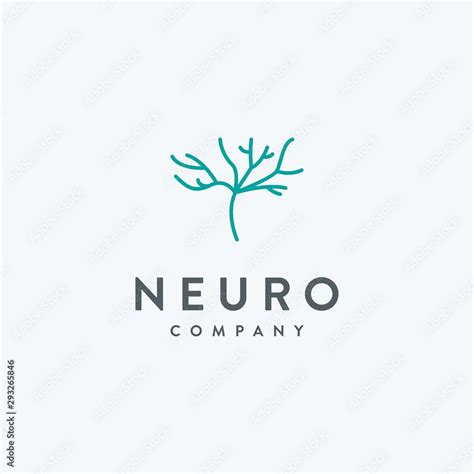 Neuro symbol wiyh line art logo design Stock Vector | Adobe Stock