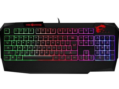 MSI Vigor GK40 RGB LED Backlit Membrane Gaming Keyboard - Wootware