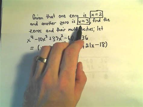 Finding all the Zeros of a Polynomial - Example 1 - YouTube