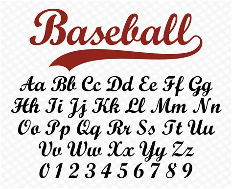 Baseball Font Ttf Baseball Font Svg Baseball Font With Tails - Etsy UK