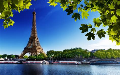 cityscape, France, Paris, River, Leaves, Eiffel Tower Wallpapers HD ...