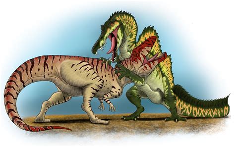 Spinosaurus vs Carcharodontosaurus by Aesirr on DeviantArt