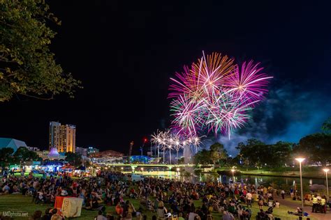 Australia Day fireworks - Adelaide, Australia - January 26, 2016 ...