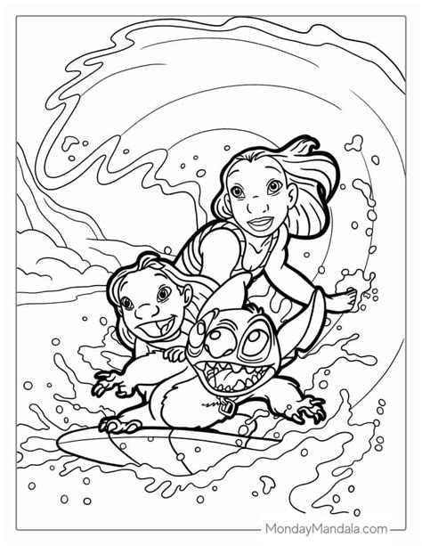 42 Lilo & Stitch Coloring Pages (Free PDF Printables)